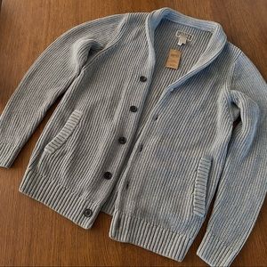 Duluth Trading Co - Men’s Gray Burly Retirement Shawl Collar Cardigan Size M NWT